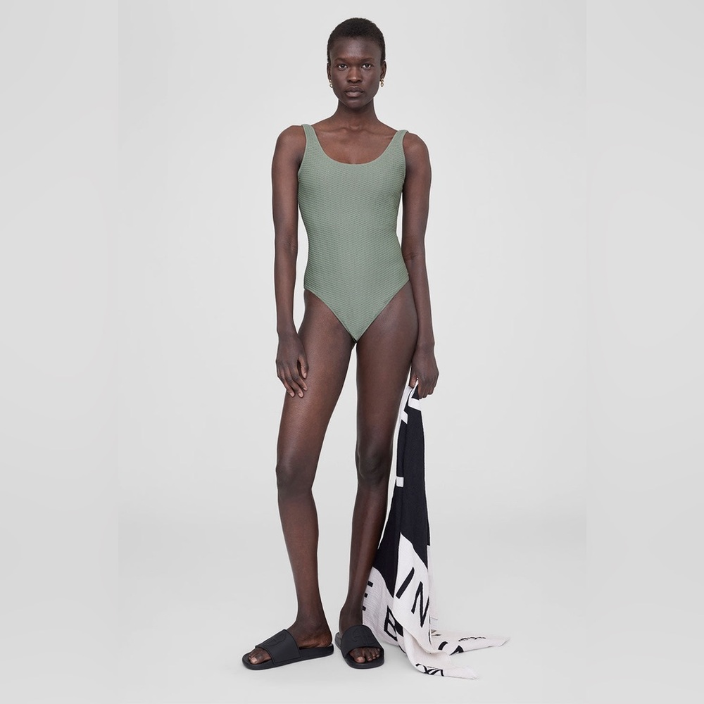 ANINE BING Jace Sage Gree ln one-piece swimsuit Size M